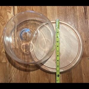 Southern living cheese board with cloche never used